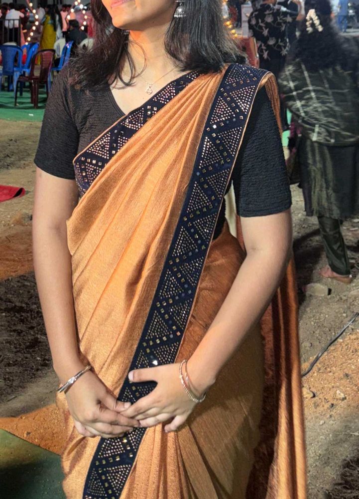 Elegant Copper Saree