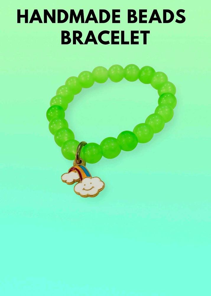 Handmade Green Beaded Bracelet