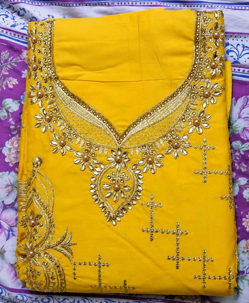 Yellow Embroidered Salwar Kameez