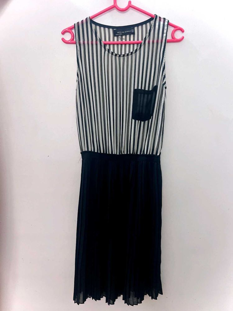 Striped Black Dress