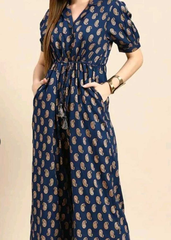 Stylish Paisley Print Jumpsuit