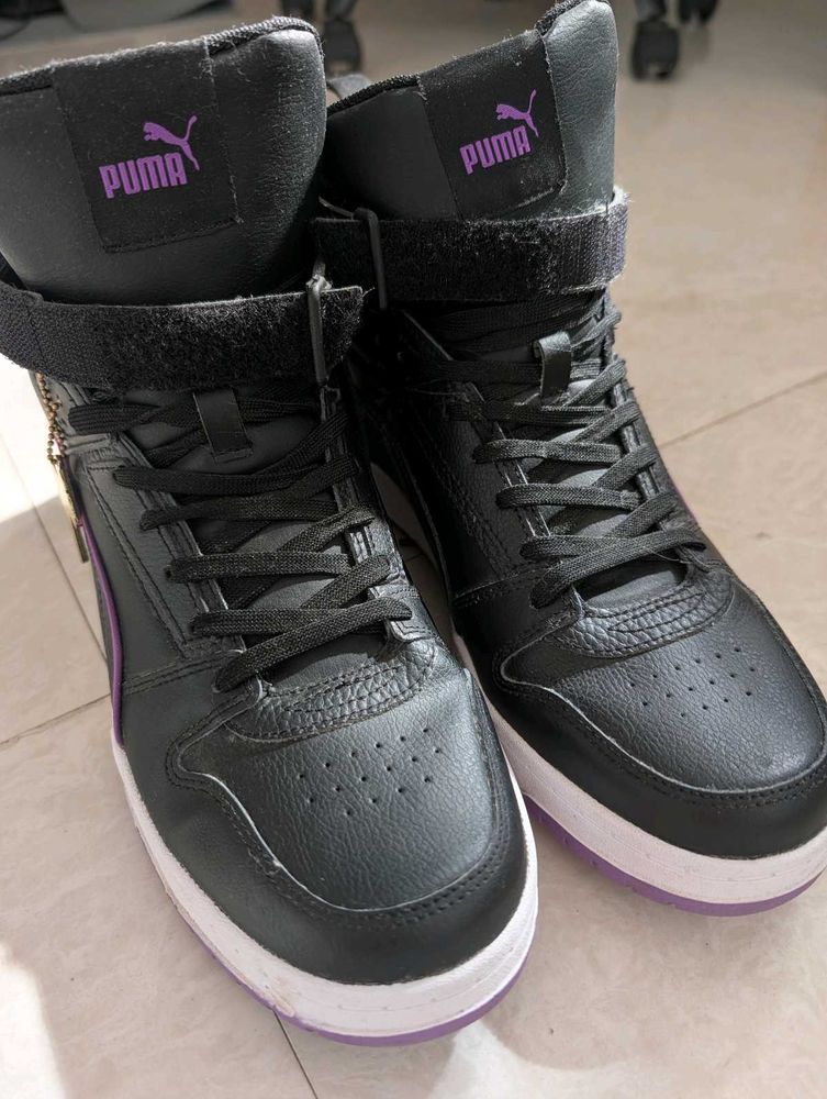 Puma Black High-Top Sneakers
