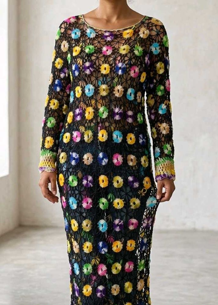 Colorful Crochet kurti