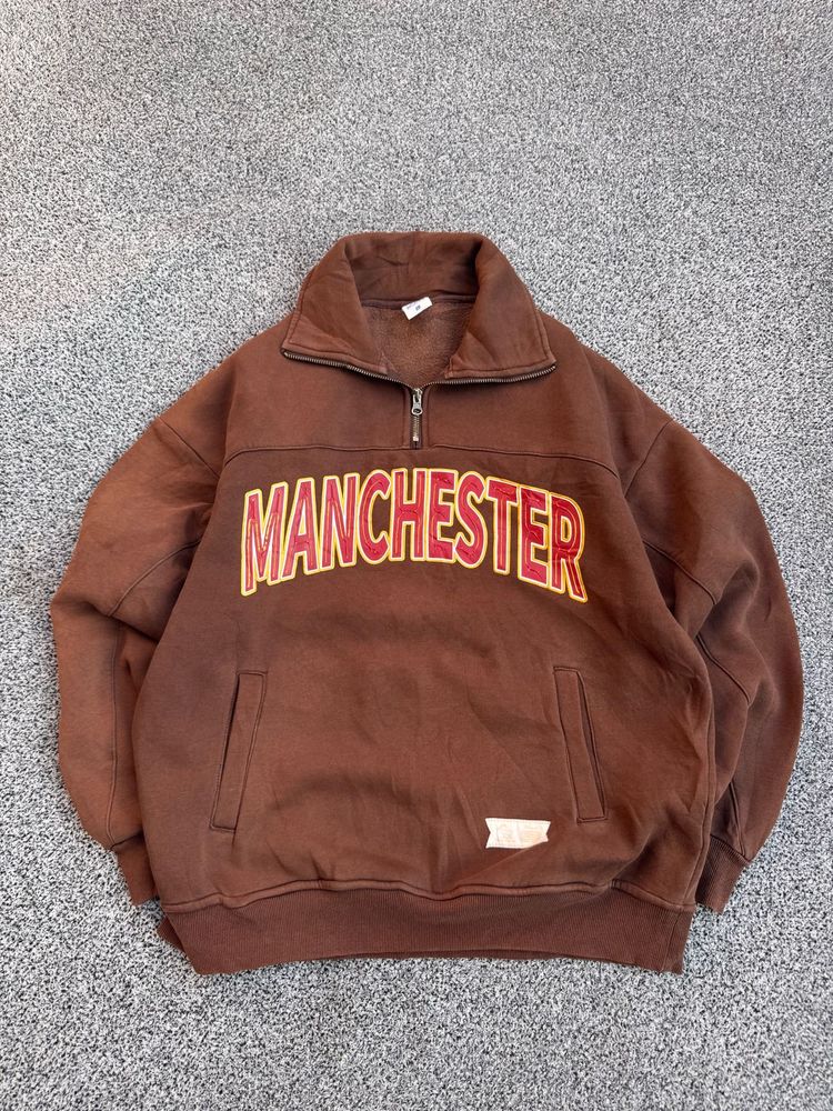 Brown Manchester Quarter Zip Sweatshirt