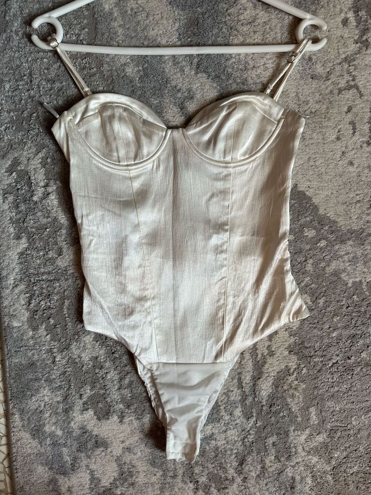 Zara satin corset body suit