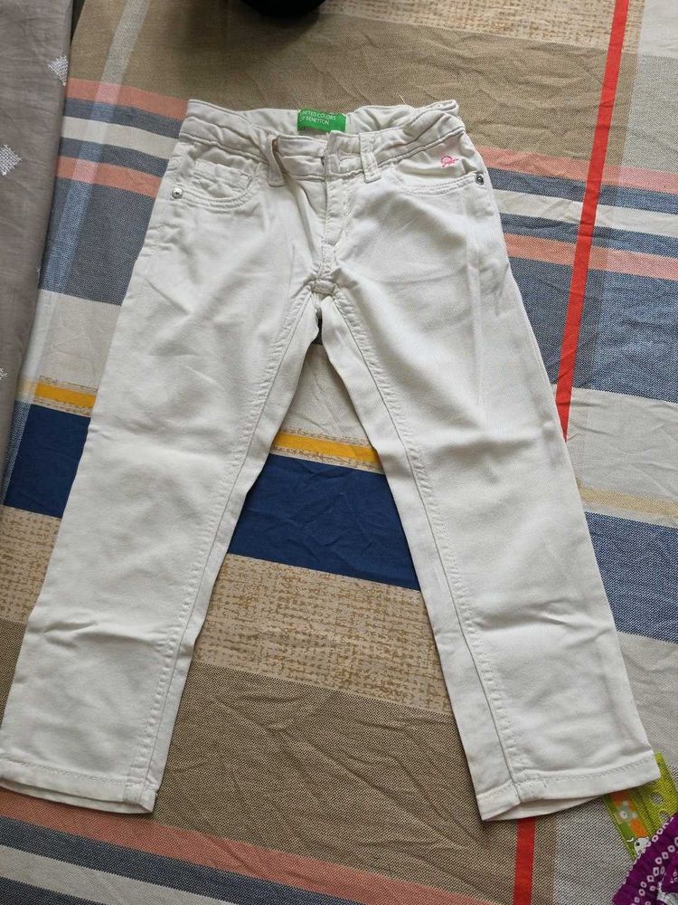 white Colored Jeans