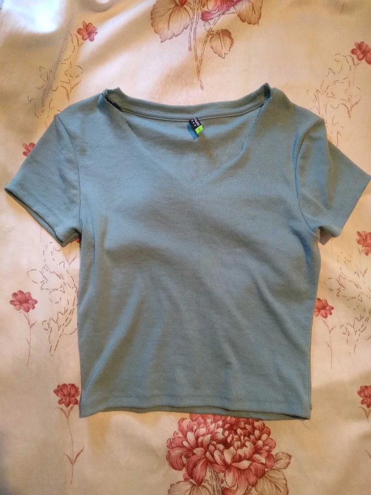 Blue Fitted Top