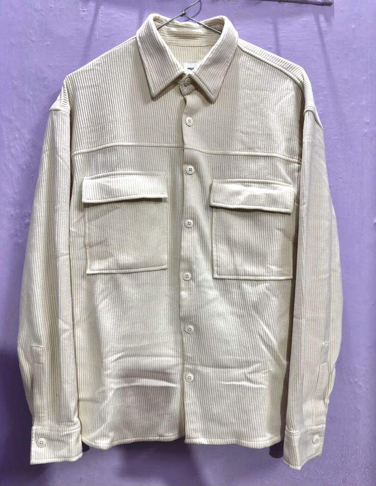 Cream Corduroy Overshirt