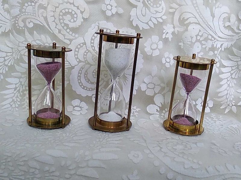 Set of 3 Vintage Hourglasses
