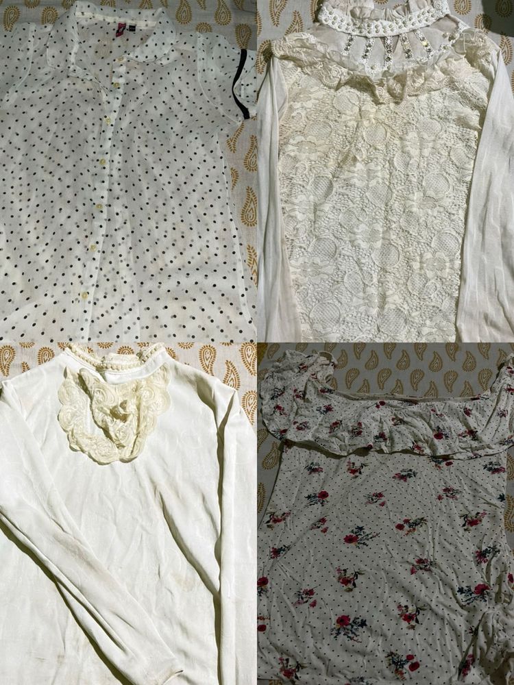 Bundle of 4 Tops - Polka Dot &amp; Floral
