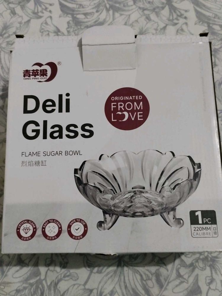 Deli Glass Flame Sugar Bowl
