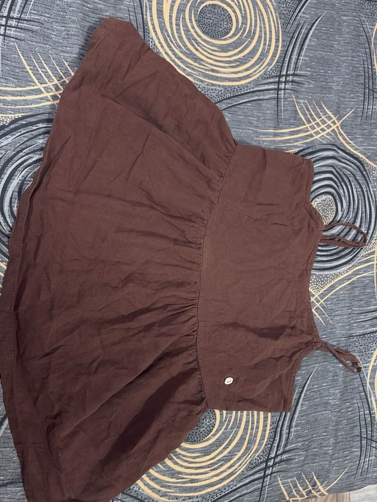 Brown Spaghetti Strap Top