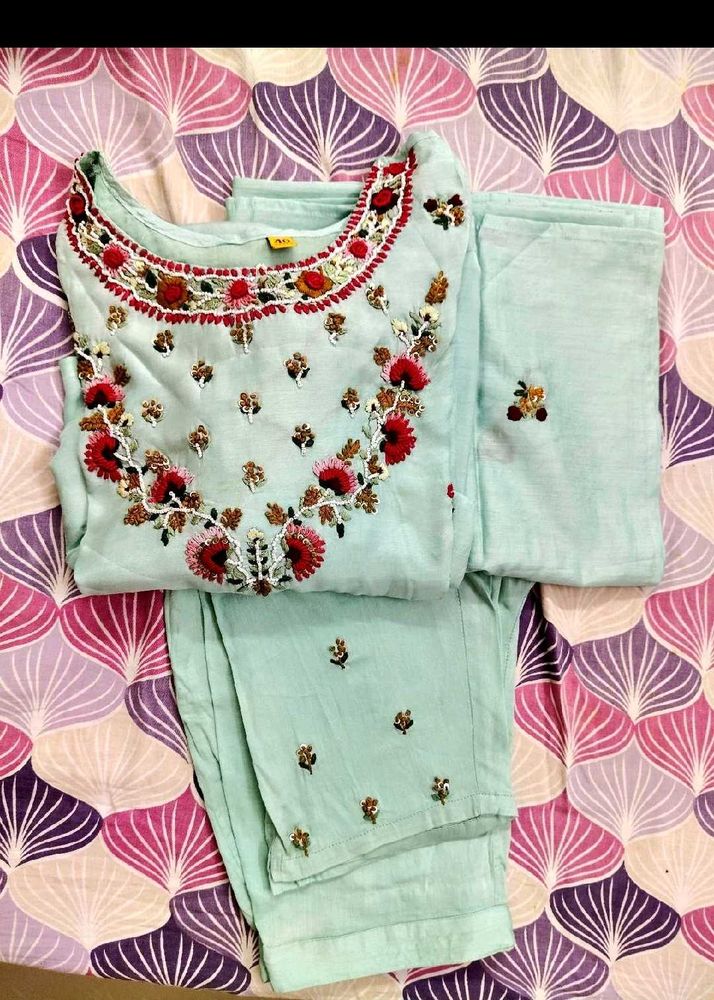 Hand embroidery kurta set