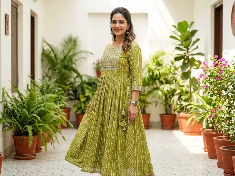 Stylish Green Ethnic kurti