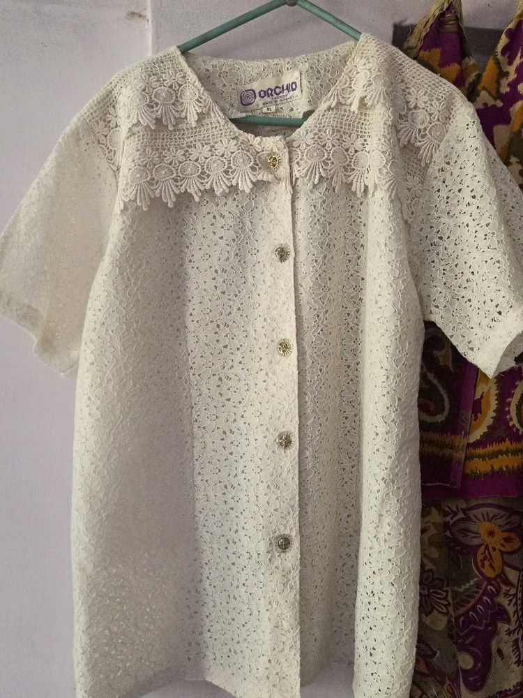 Vintage Lace Blouse - Made in Indonesia