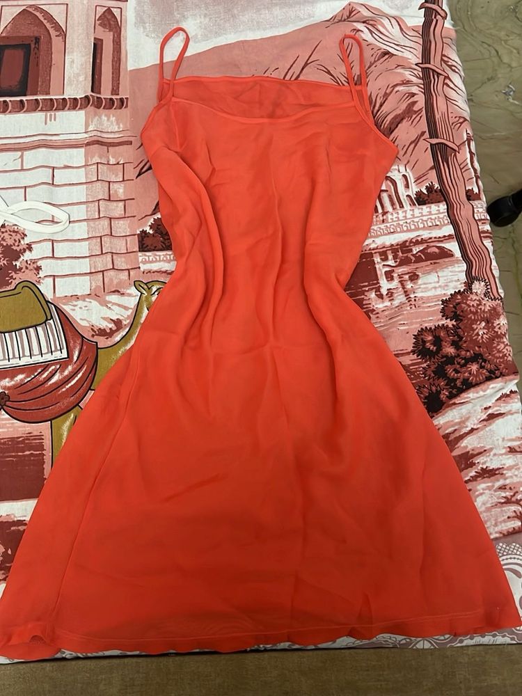 coral mini dress