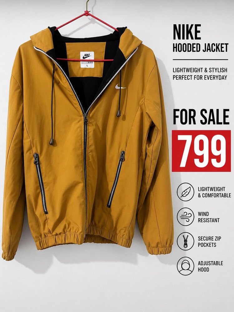 Nike Hooded Jacket Mustard Yellow