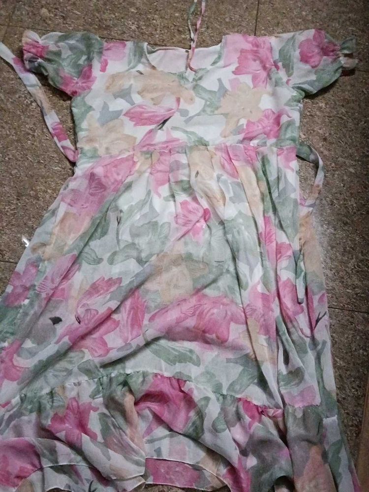 Beautiful Floral Print Maxi Dress
