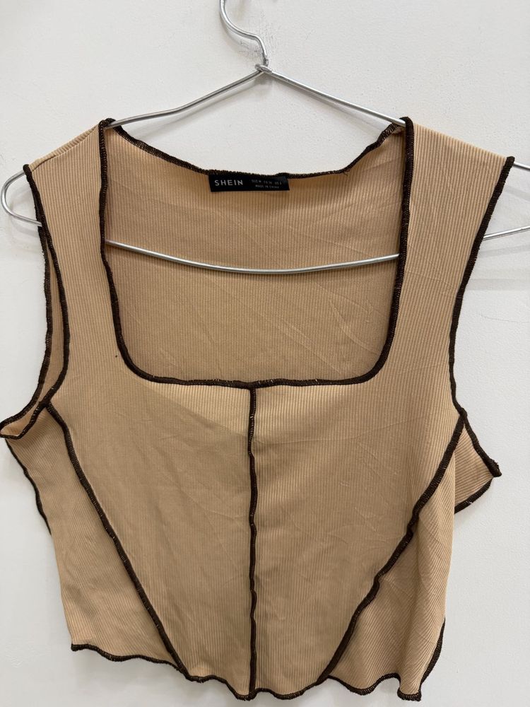 Shein Beige Corset Top