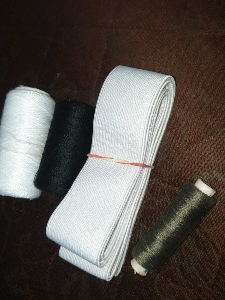 Sewing Supplies: Elastic Band &amp; Threads