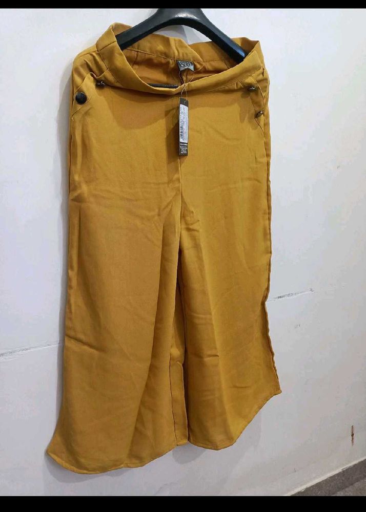 Mustard Wide-Leg Culottes
