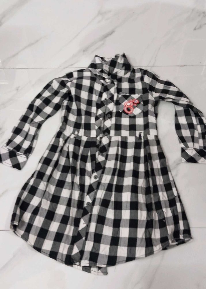 Checked Shirt Dress