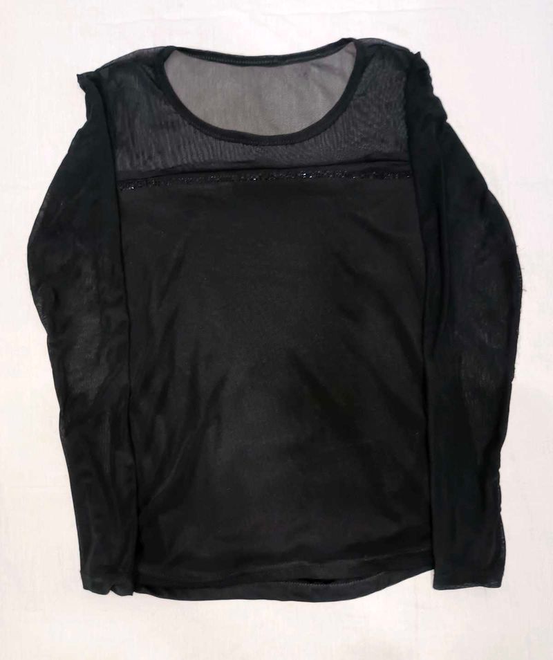 Black Net Top