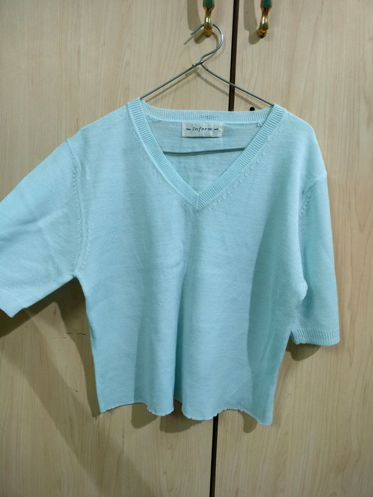 Light Blue Winter Wear Top
