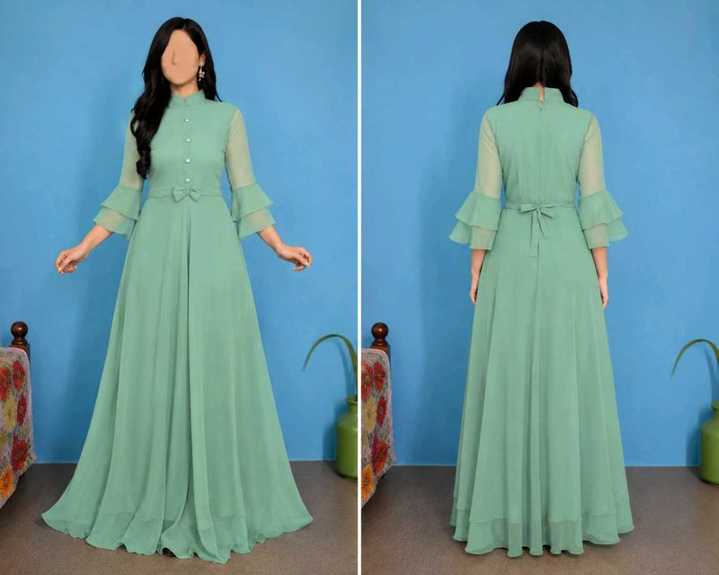 Elegant Mint Green Gown