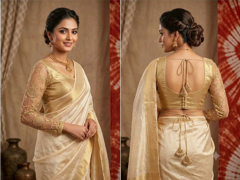 golden blouse