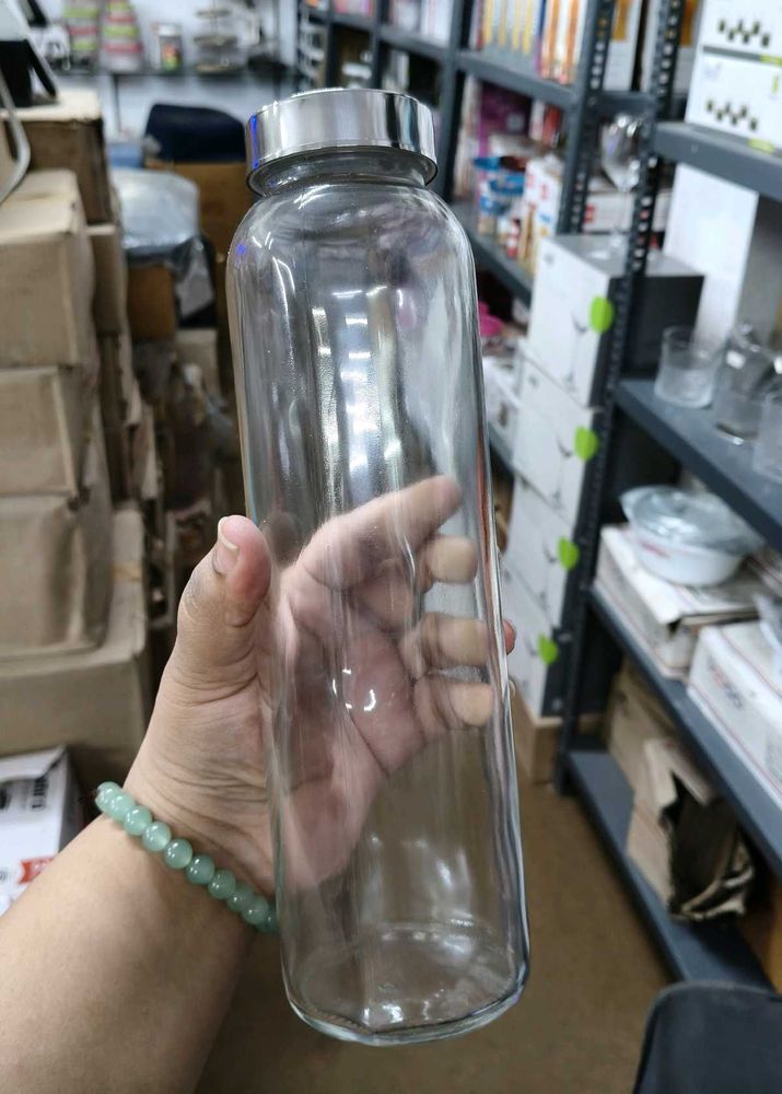 Clear Glass Water Bottle