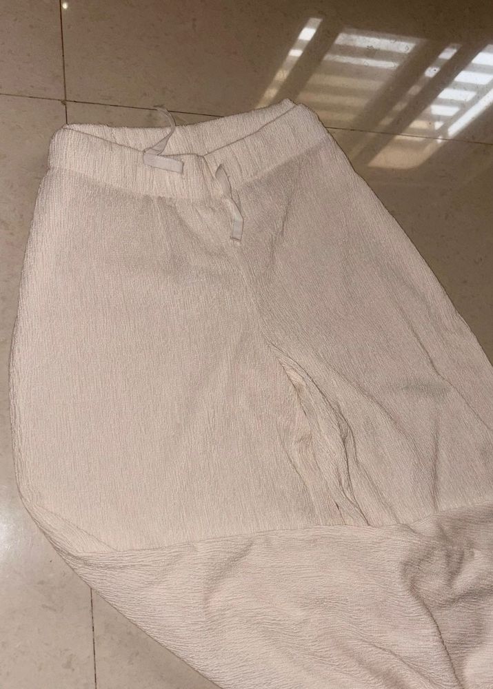 H&amp;M Beige/Cream Wide Leg Pants — NWT