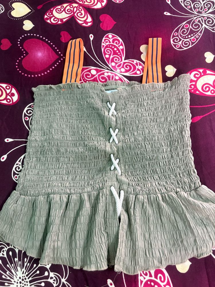 Smocked Ruffle Cami Top