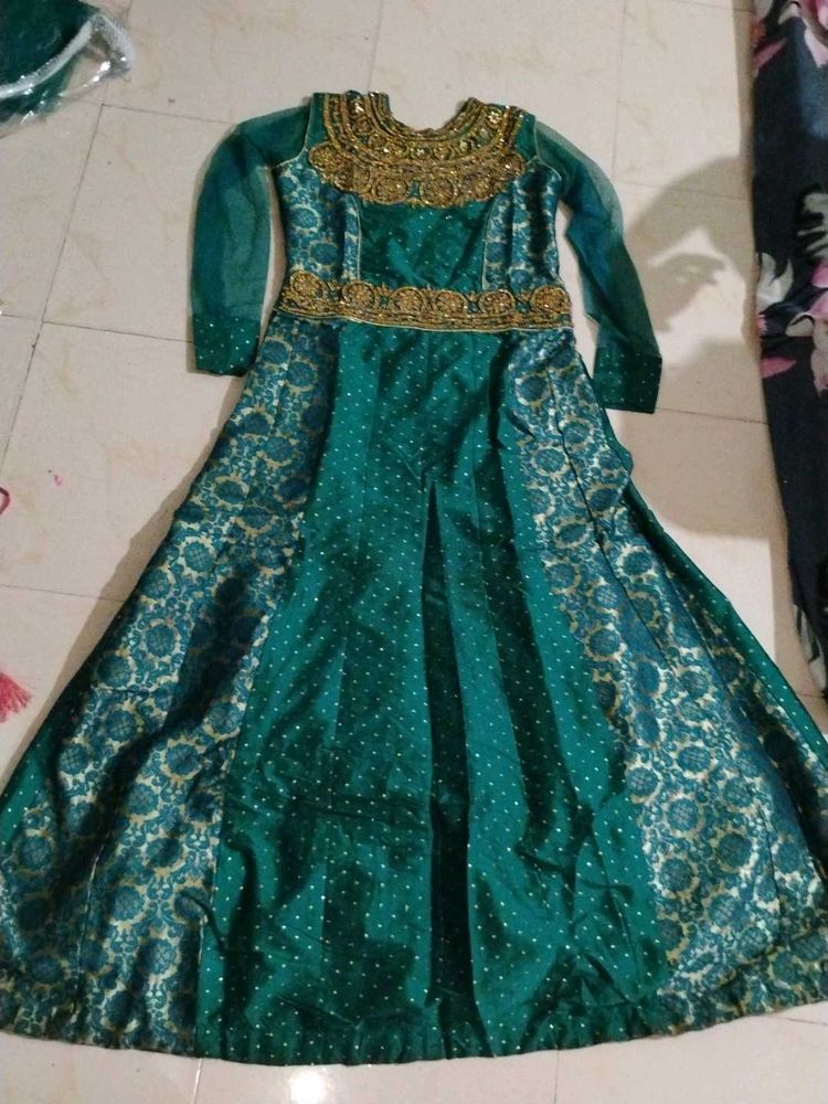 Elegant Green Embroidered Lehenga Choli