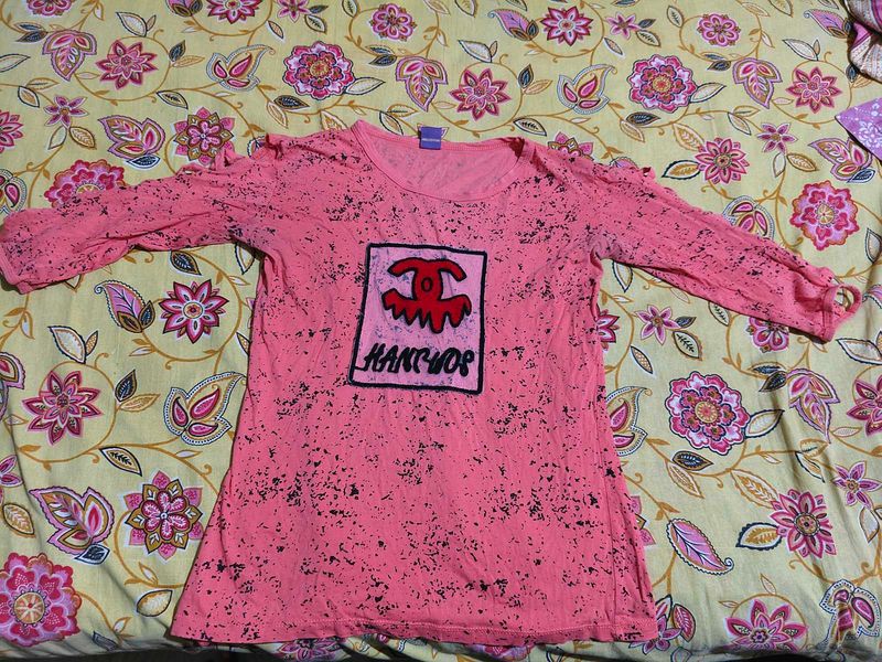 Peach Colour Top For Girls/Women