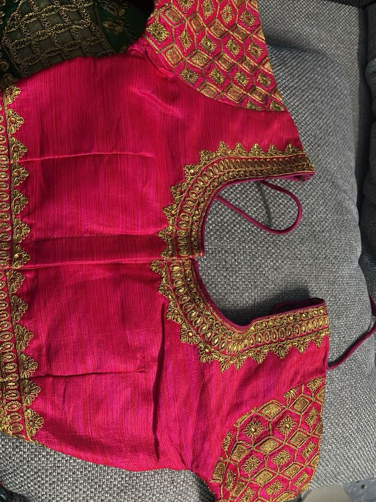 Elegant Pink Embroidered Blouse