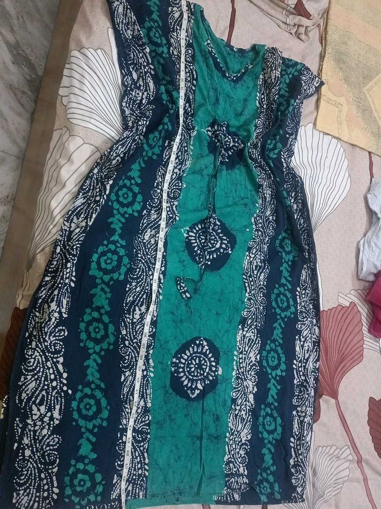 Bohemian Batik Print Maxi Dress one pc party wear