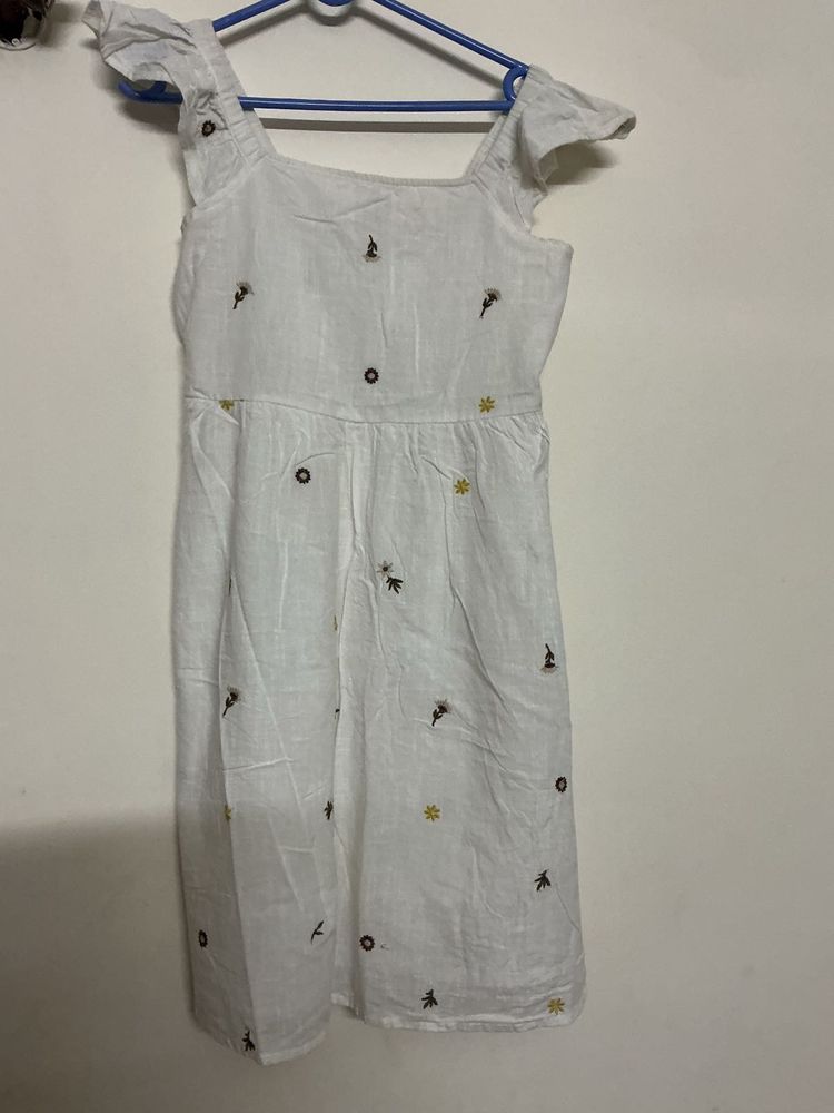 White Embroidered Summer Dress