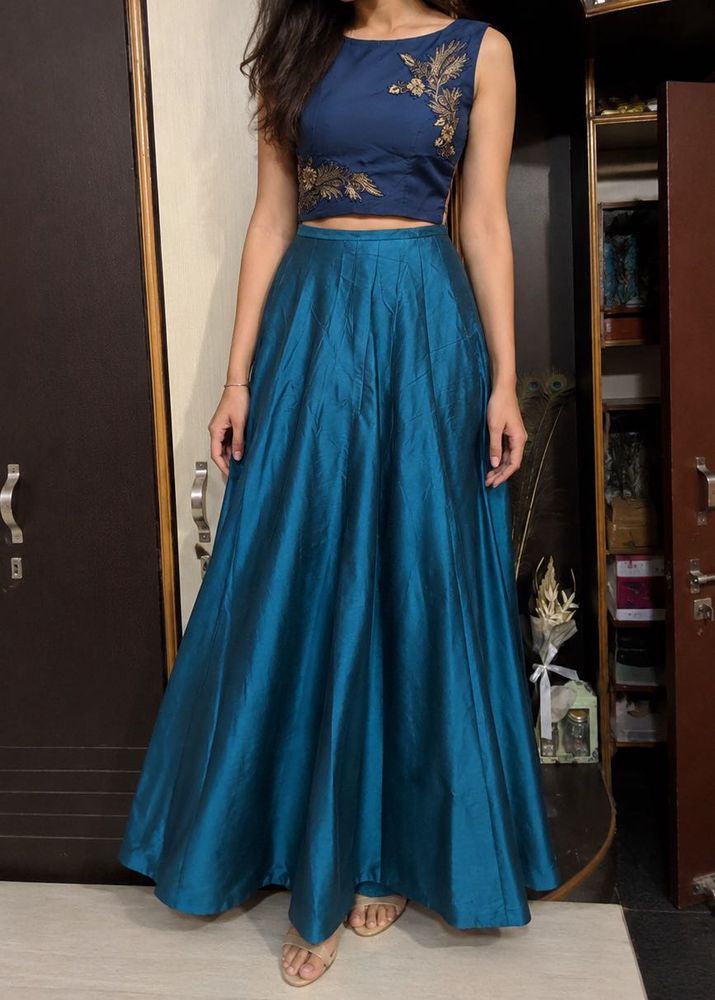 Beautiful Teal Lehenga Choli Set