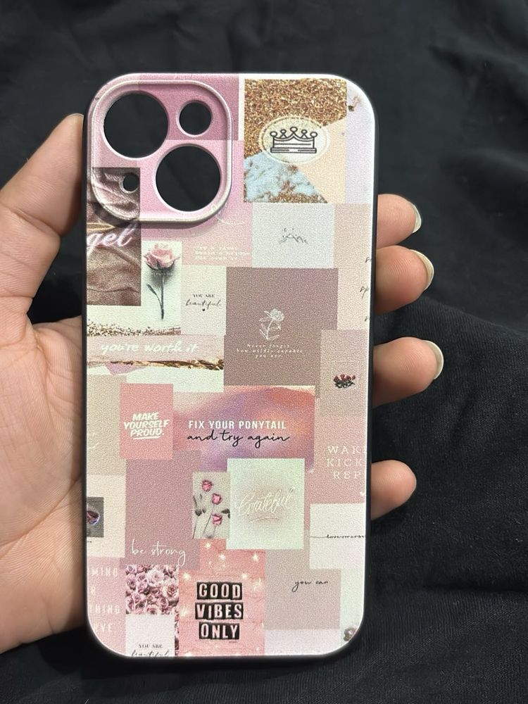 Iphone 15 Pink Aesthetic Collage Phone Back cove