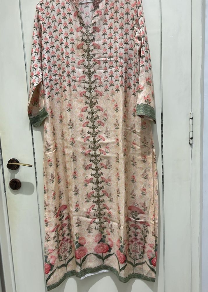 Elegant Floral Print Kurta
