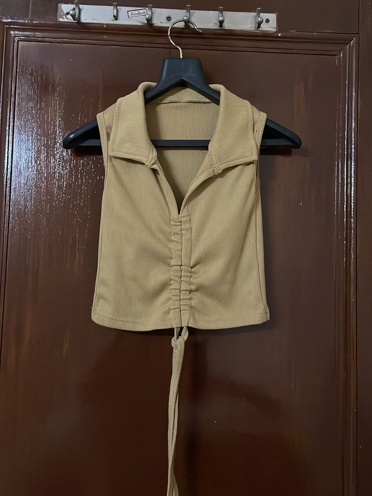 Stylish Ruched Sleeveless Top
