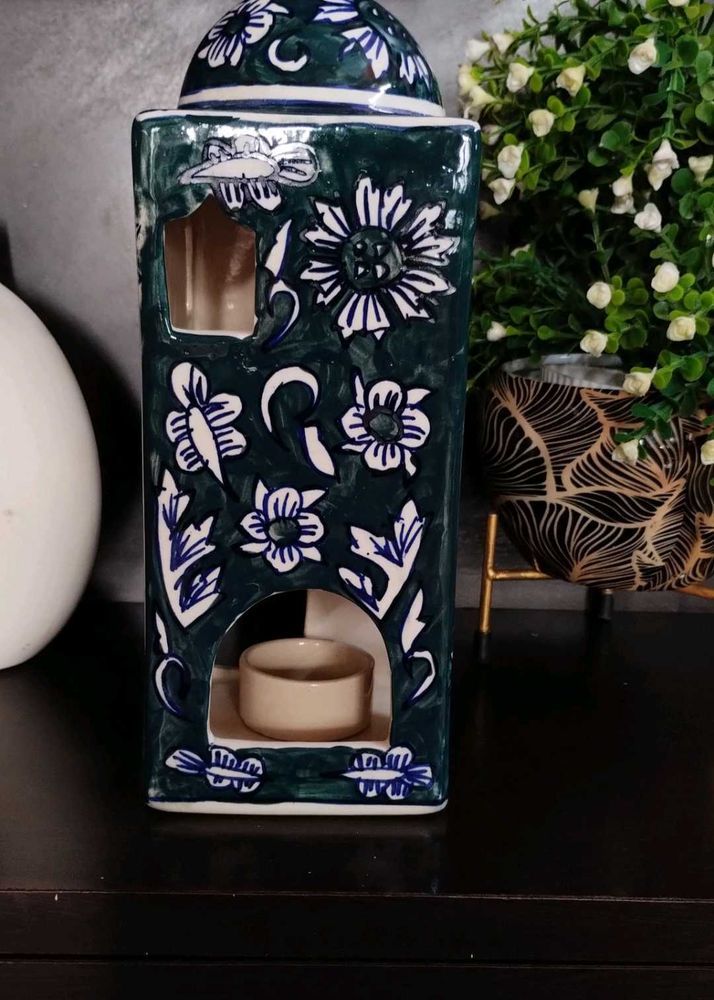 Decorative Tealight Holder with Floral Design