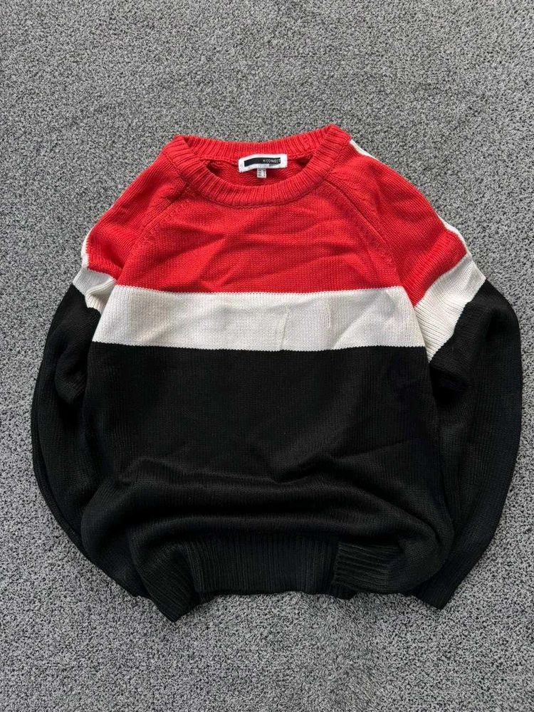Color Block Pullover Sweater