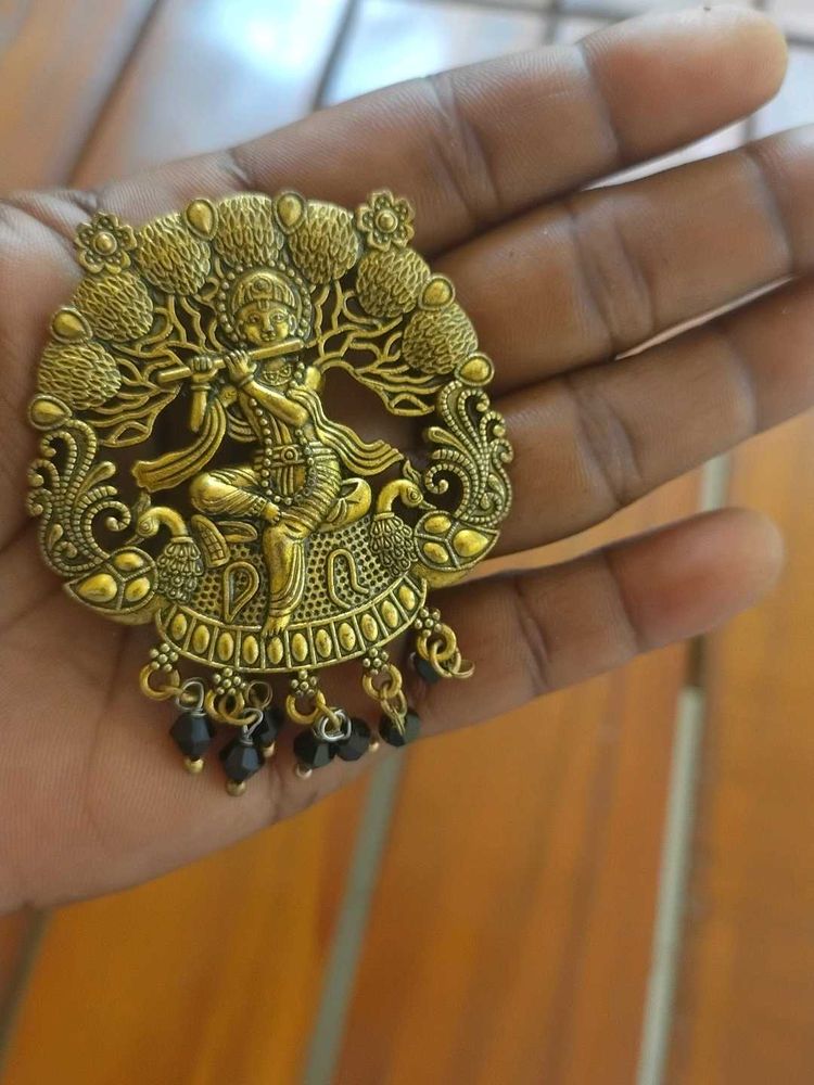 Krishna Germen golden oxidised pendent😍