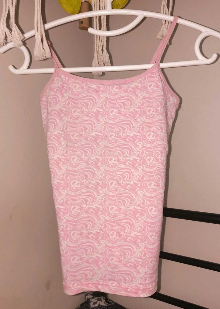 Pink Swirl Pattern Camisole Top