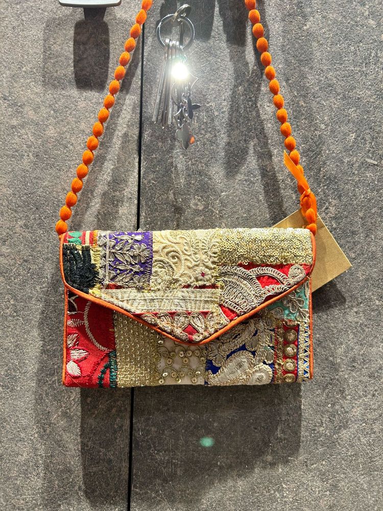 Brand New Indian Zari work Sling Bag
