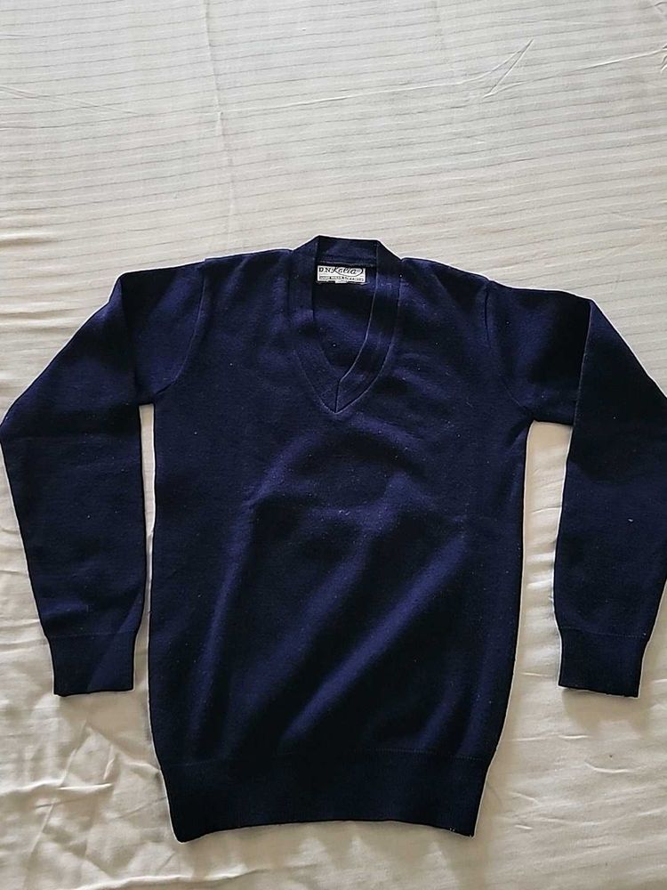 Navy Blue V-Neck Sweater