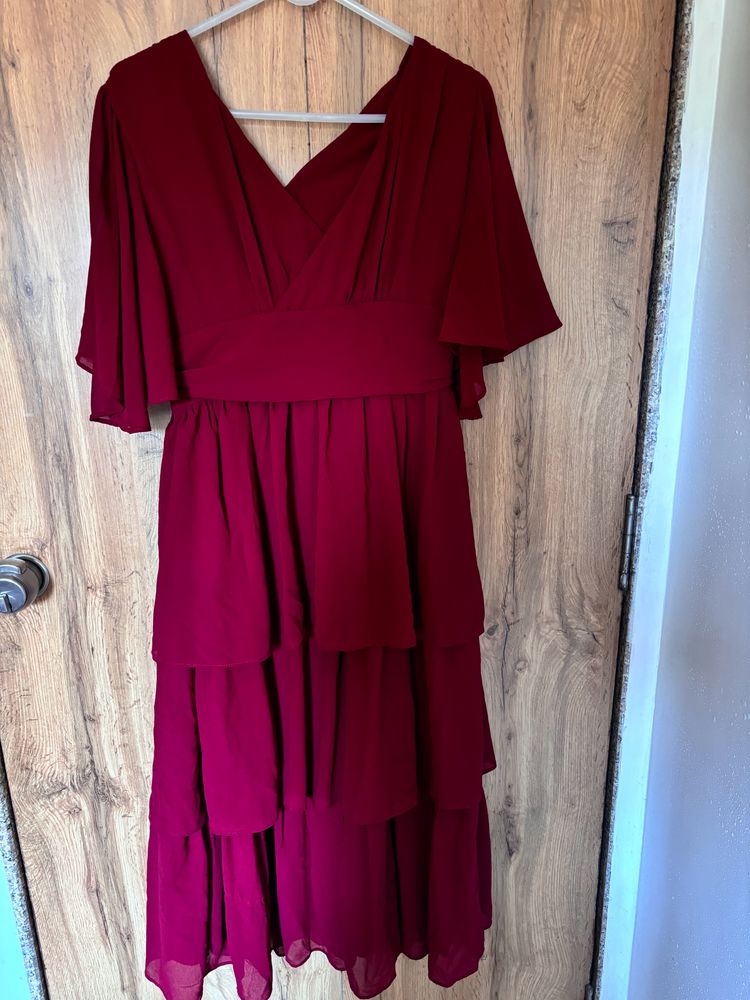 Flare Neck Cake Dress Sexy