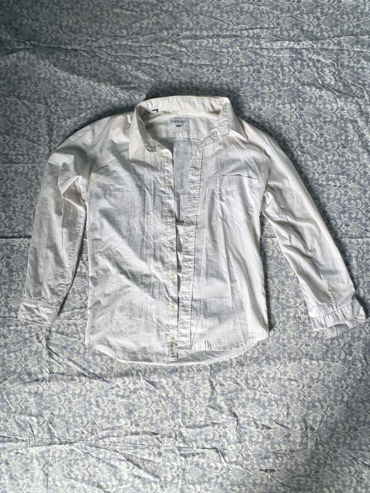 Classic White Button-Up Shirt
